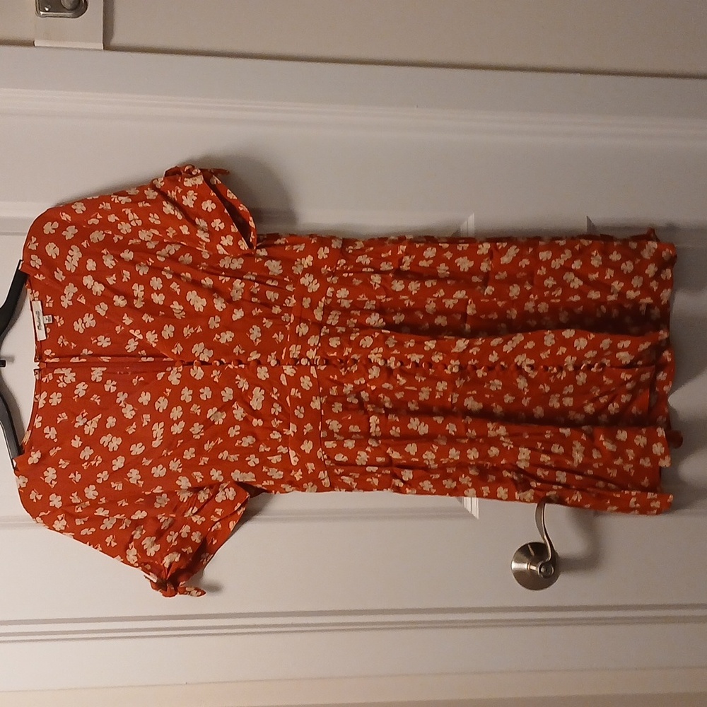 Madewell Red Floral Dress